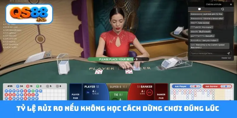 Tỷ lệ rủi ro nếu không học cách dừng chơi đúng lúc trong casino